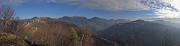 72 Dalla croce del Pizzo di Spino (958 m)  vista verso i monti di Val Serina con la linea tagliafuoco a sx